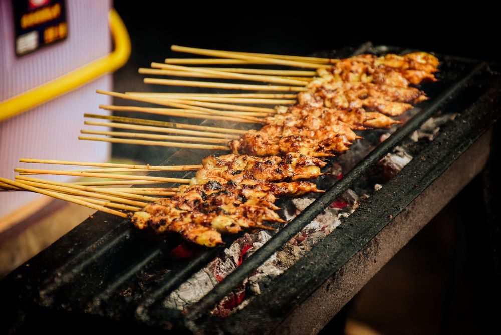 Chicken satay skewers
