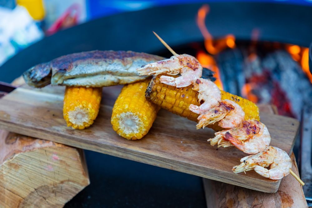 Seafood on the grill